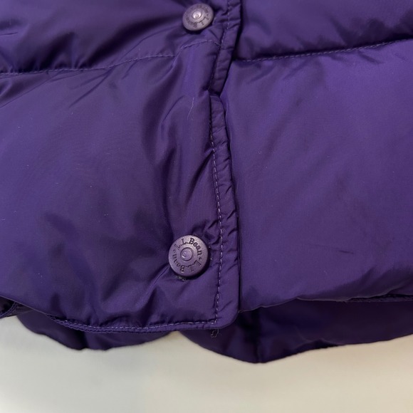 Vintage L.L. Bean Goose Down Puffer Vest Women Siz Small Purple Gorpcore Outdoor - Picture 3 of 8